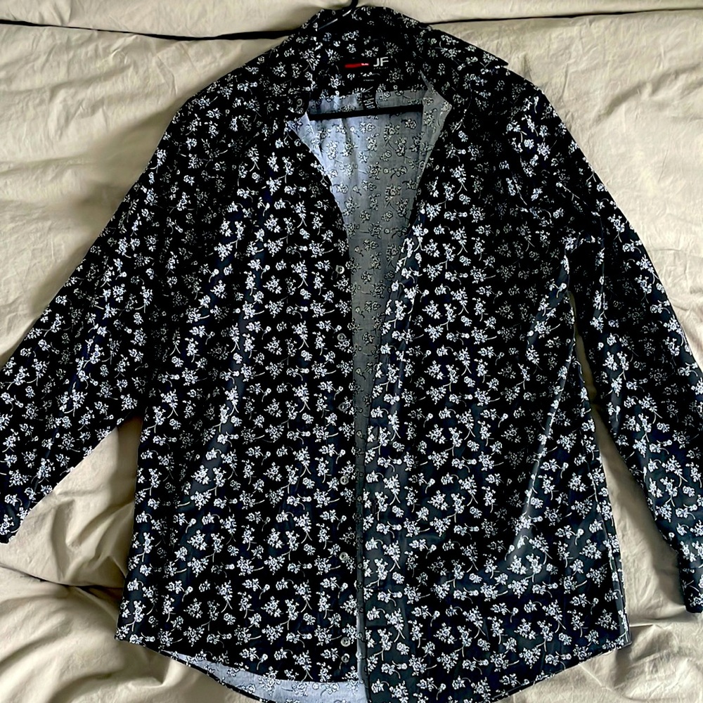 J. Ferrar Button Up Floral Dress Shirt